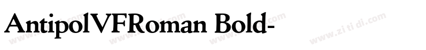AntipolVFRoman Bold字体转换